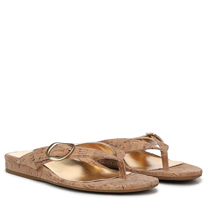 Vionic Women's Grove Toe Post Sandals (Gold Cork) - Size 9.5 M