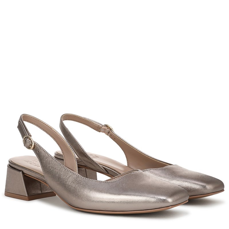 Naturalizer Women's Jayla Slingback Pump Shoes (Patina Pewter Leather) - Size 9.5 W