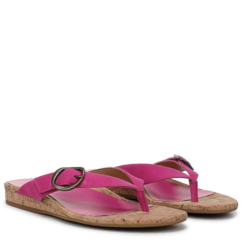 Vionic Women's Grove Toe Post Sandals (Rose Violet Suede) - Size 8.0 M