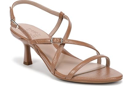 Women's Porter Strappy Sandal - Café Beige Patent Faux Leather