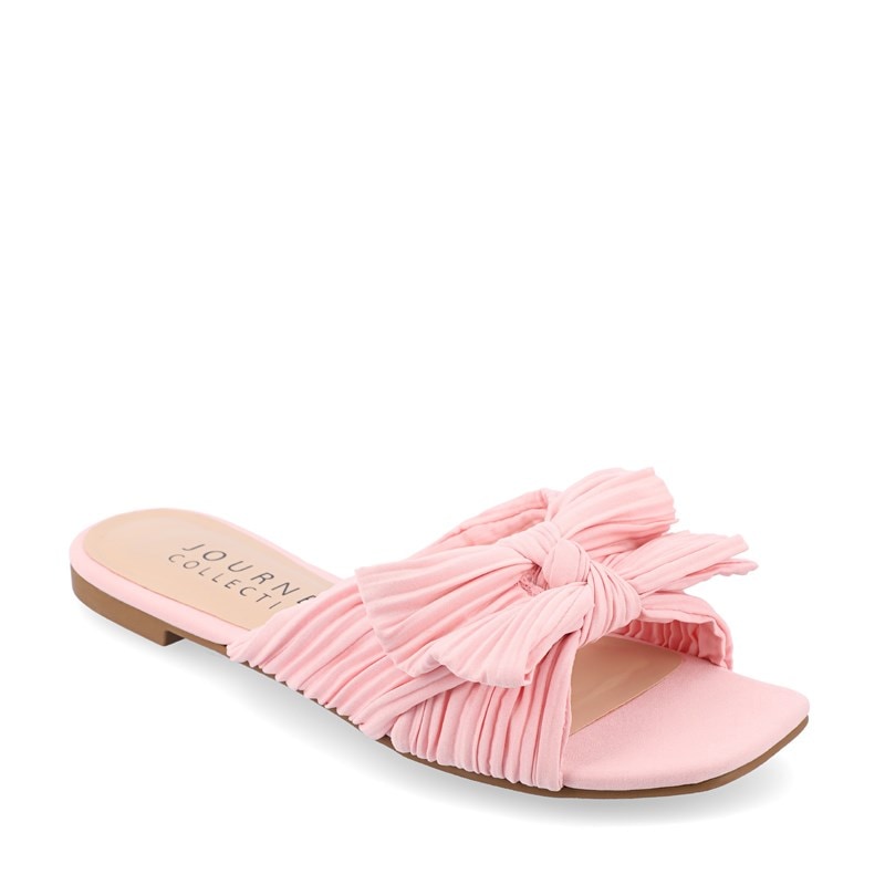 Journee Women's Serlina Wide Slide Sandals (Pink) - Size 8.0 W