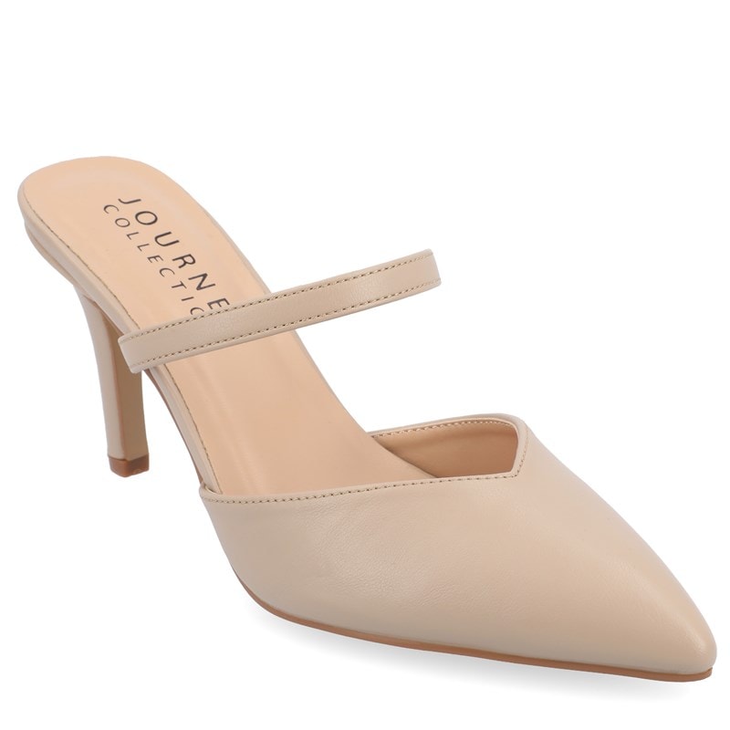 Journee Women's Yvon Supernatural Shades Wide Dress Mule Shoes (Wheat) - Size 9.0 W