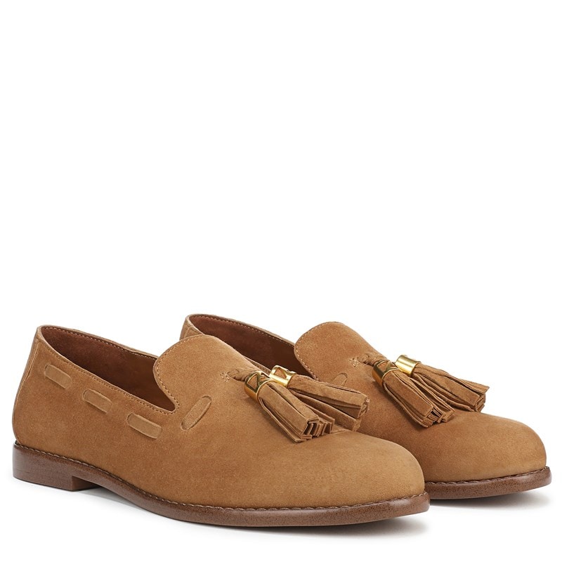 Franco Sarto Women's Hartlie Tassel Loafers (Warm Camel Brown Suede) - Size 10.0 M