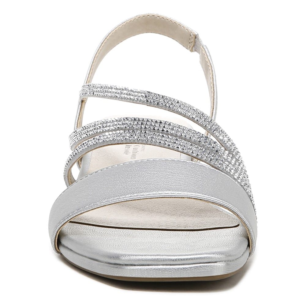 strappy silver dress sandals Karly Silver Leather Strappy Sandal | Flat Sandals