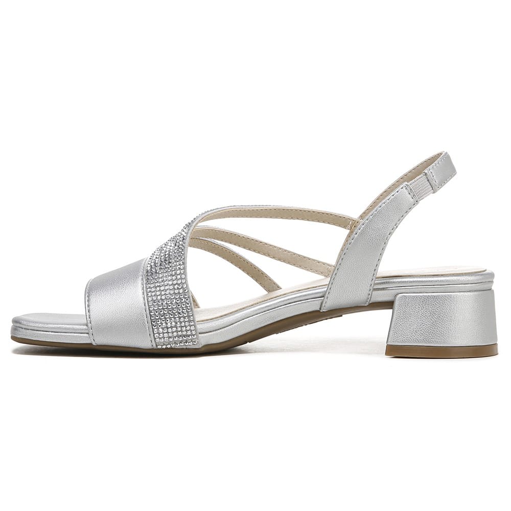 LifeStride Women's Joy Sandal Silver 9 W