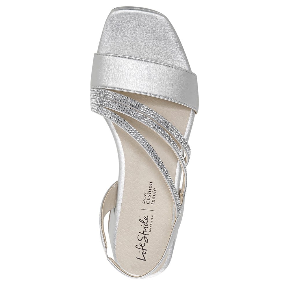 lifestride silver dress shoes LifeStride Women's Night Out Dress Sandals | Gold | Size 9.5