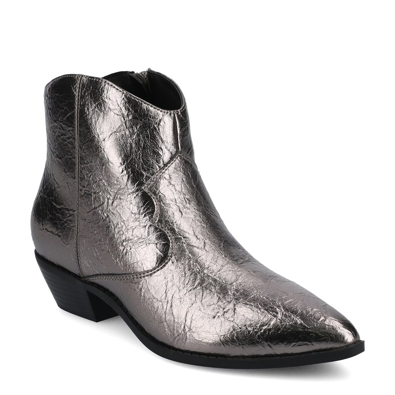 Journee Women's Taliah Medium/Wide Western Ankle Booties (Pewter) - Size 9.5 W
