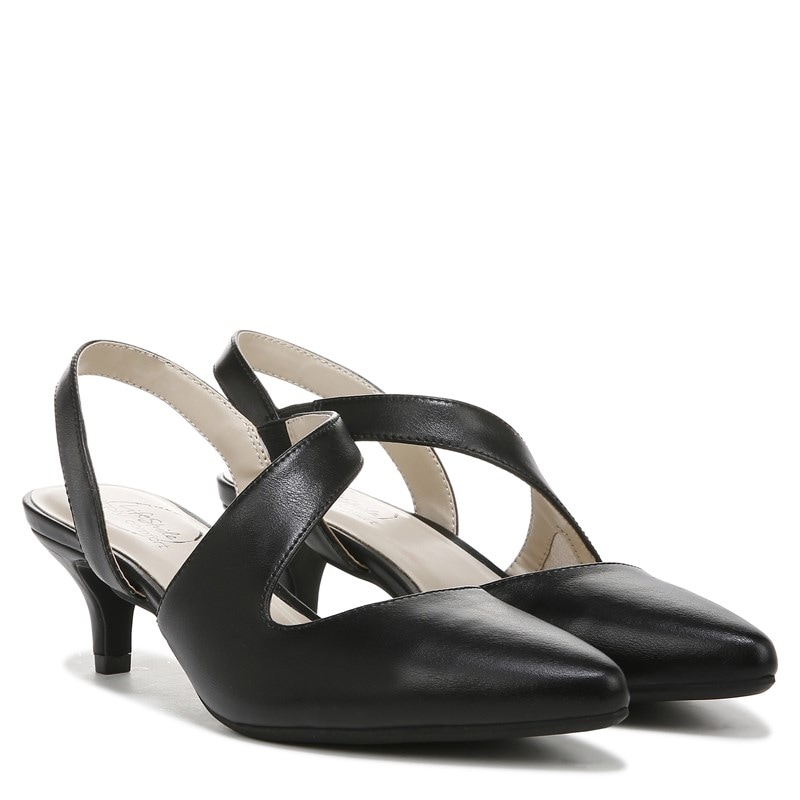 Lifestride Women's Magnetic Pump Shoes (Black Faux Leather) - Size 11.0 W