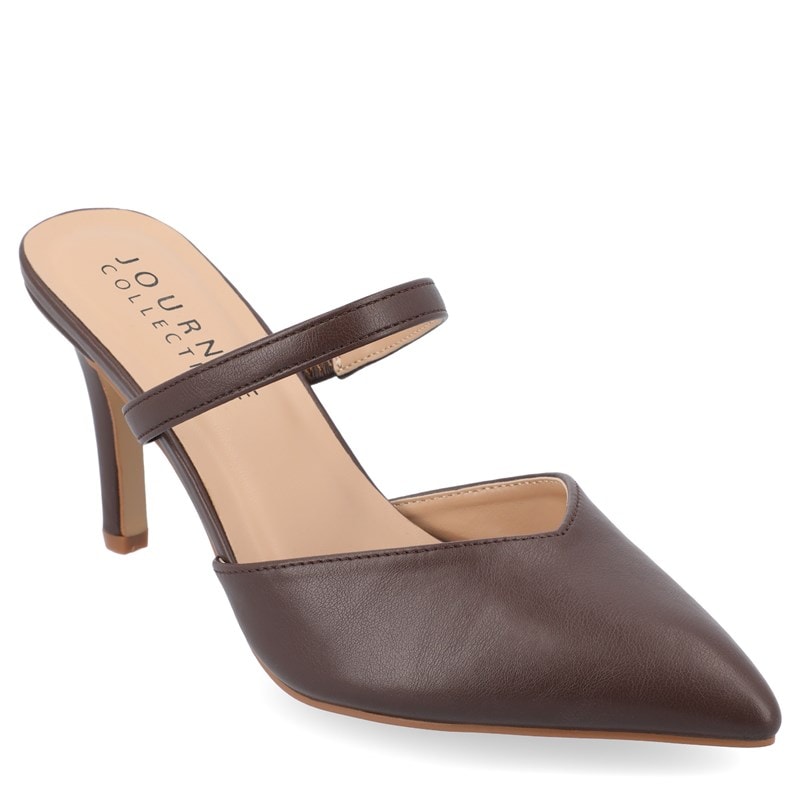 Journee Women's Yvon Narrow Dress Mule Shoes (Mahogany) - Size 12.0 N