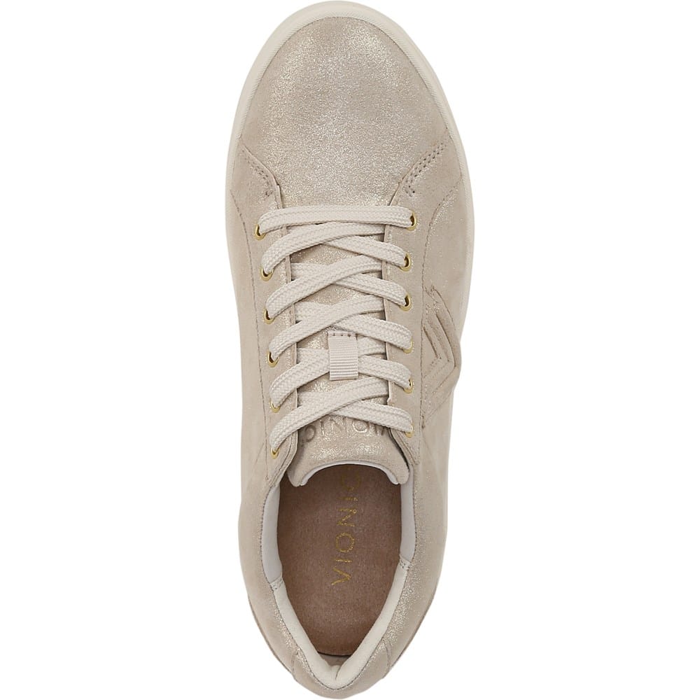 Vionic Sneaker Kearny Donna Pelle Nera - Lacci, Larga 4.5 UK - Supporto Plantare