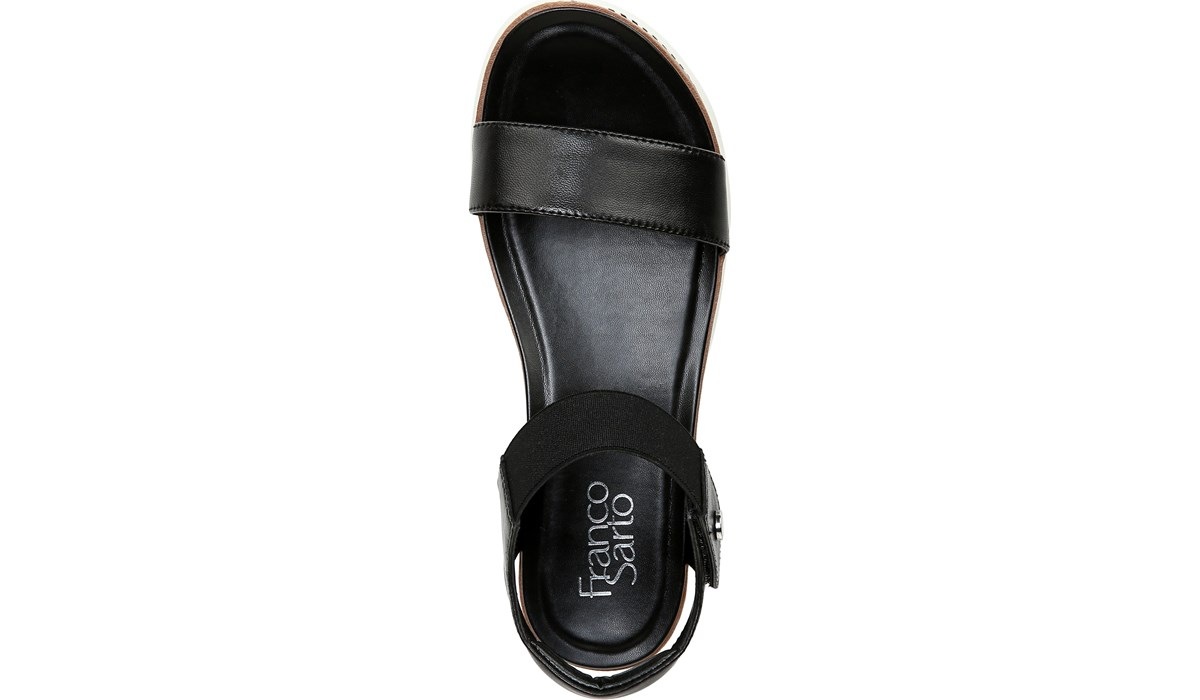 Franco Sarto Women s Elmo  Platform Sandal  Black Sandals  