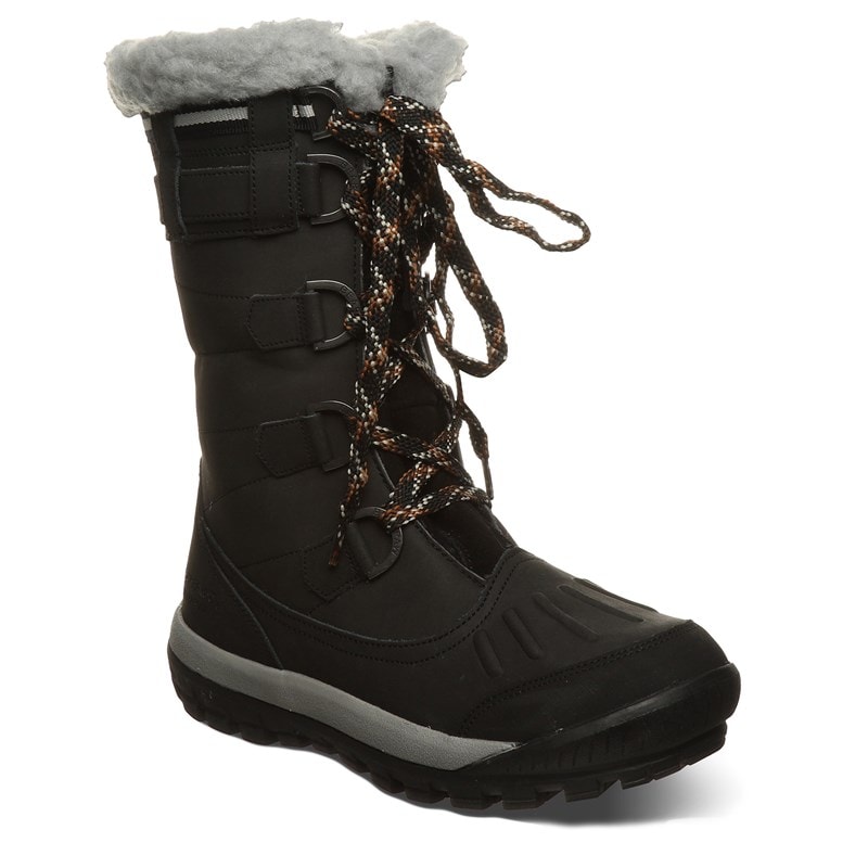 Bearpaw Women's Desdemona Waterproof Lace Up Snow Boots (Black II Suede) - Size 5.0 M