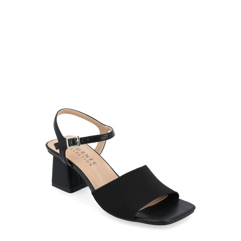 Journee Women's Evylinn Block Heel Dress Sandals (Black) - Size 7.0 M
