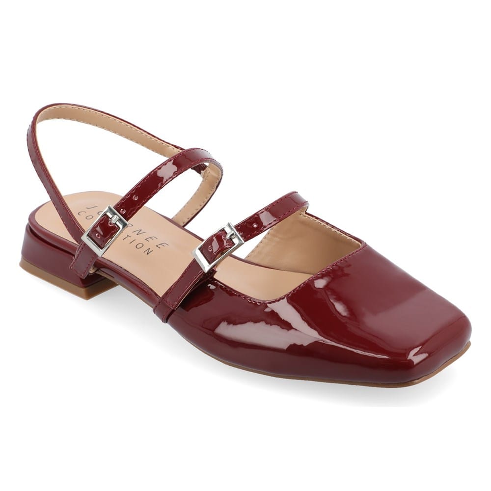Journee Collection Women's Ivyann Heels - Patent Ankle Strap Slingback, 3.75 Inch Stiletto, Pointed Toe - View #3