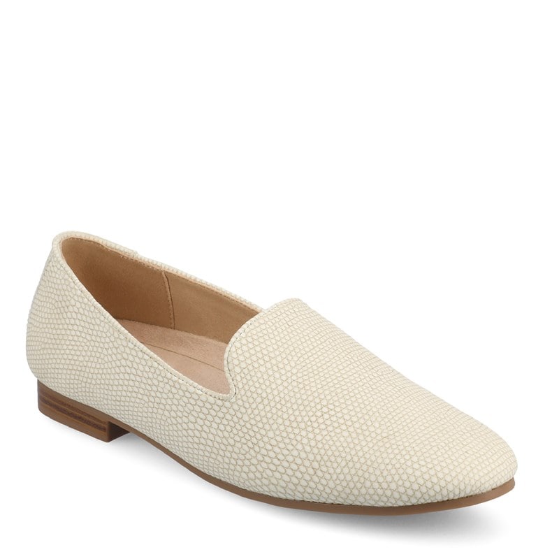 Journee Women's Ishani Medium/Wide Ballet Flat Shoes (Bone Lizard) - Size 6.0 M