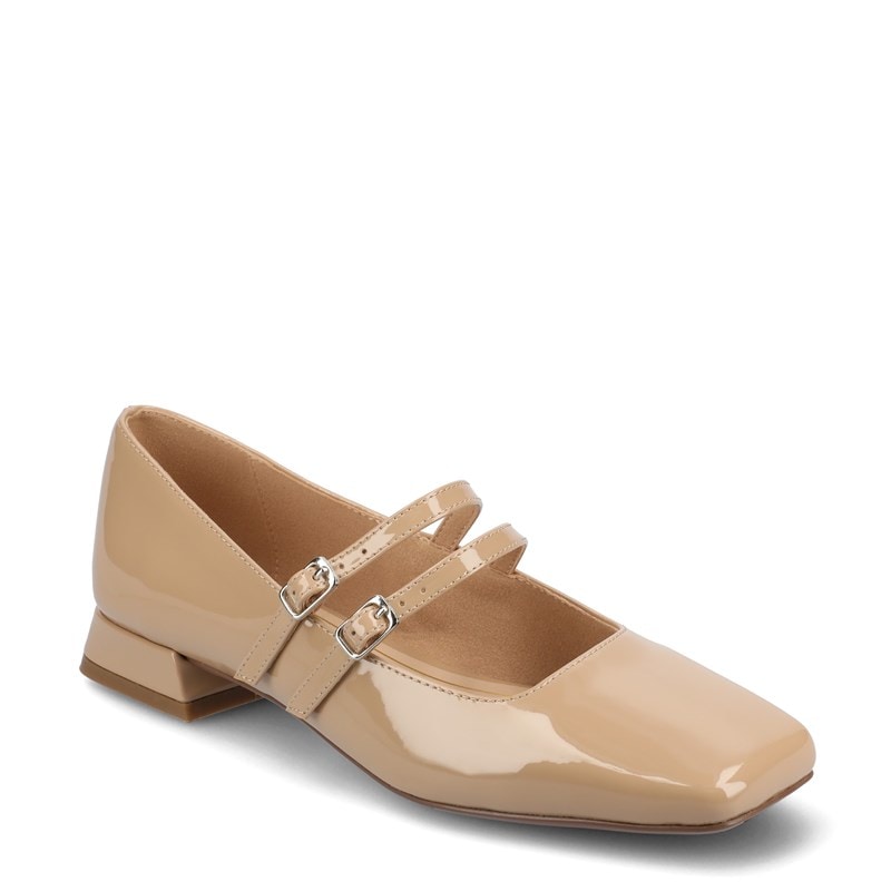 Journee Women's Gredah Mary Jane Flat Shoes (Patent/Nude) - Size 6.0 M