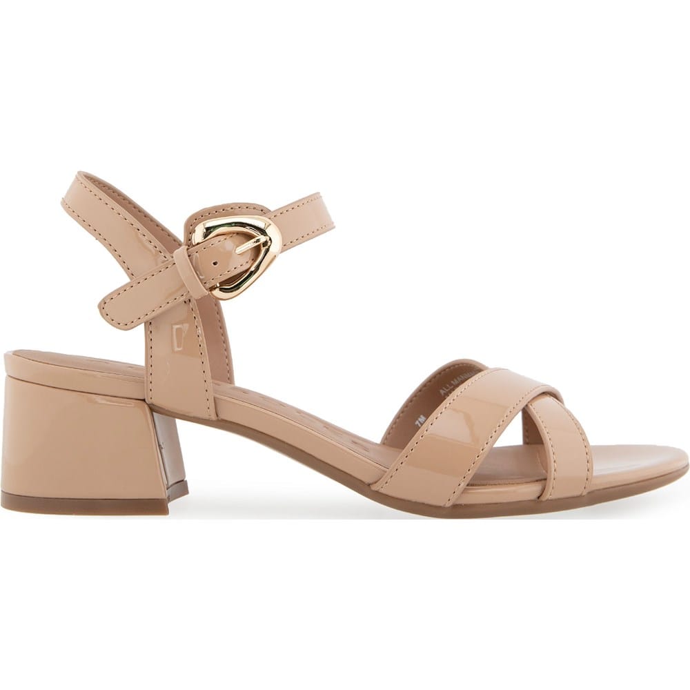Aerosoles Cinzia Women's Block-Heeled Sandals, Size: 9.5, Beige Bisque Patent