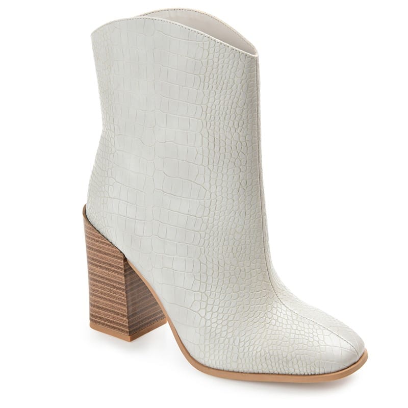Journee Women's Brekinn Block Heel Booties (Grey) - Size 11.0