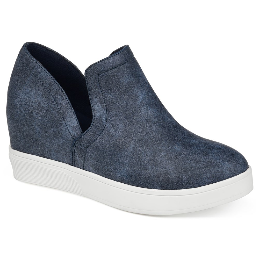 Journee Collection Leather Wedge Sneaker Journee Women's Cardi