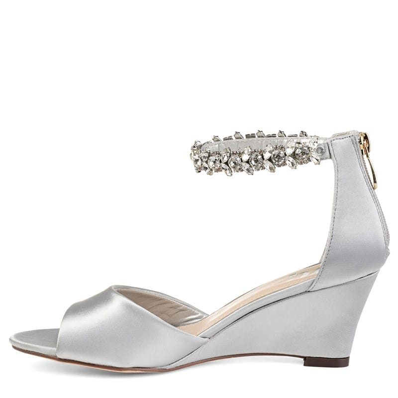 journee collection womens connor pumps zip open toe wedge heel