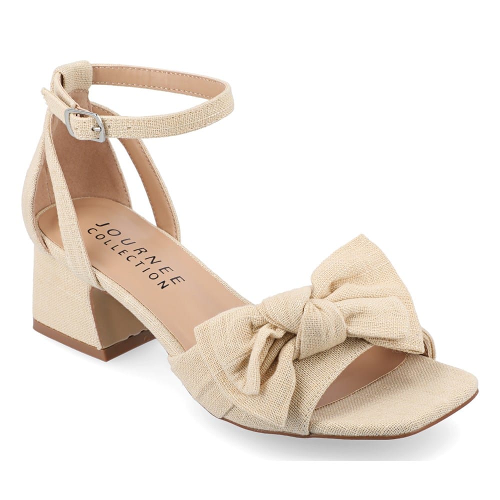 Journee Collection Women's Zevi Sandals, Beige, 8M Journee Collection Women's Zevi Sandals, Beige, 8M