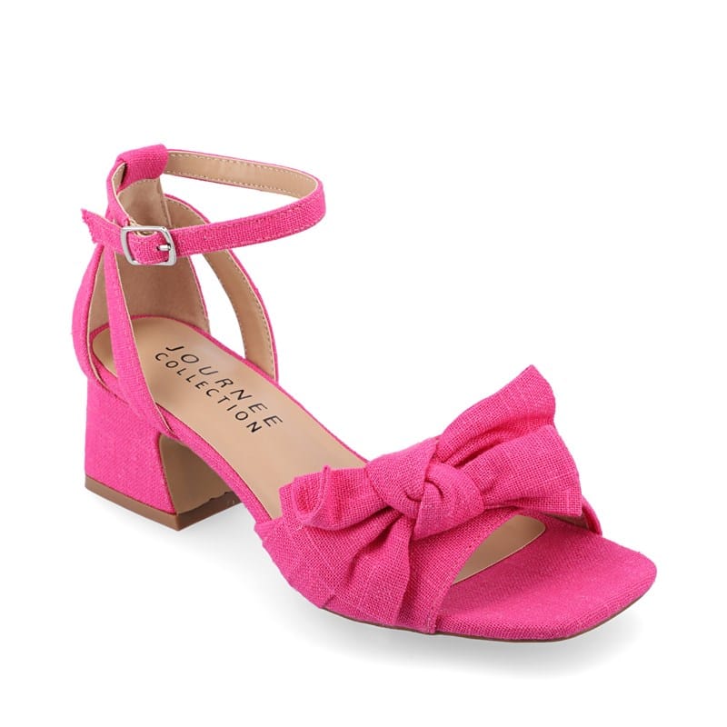 Journee Women's Zevi Medium And Wide Width Dress Sandals (Hot Pink) - Size 7.5 W