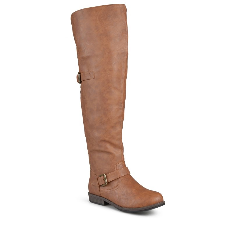 Journee Collection Women's Kane Wide Calf Over The Knee Boots (Chestnut) - Size 8.0 M
