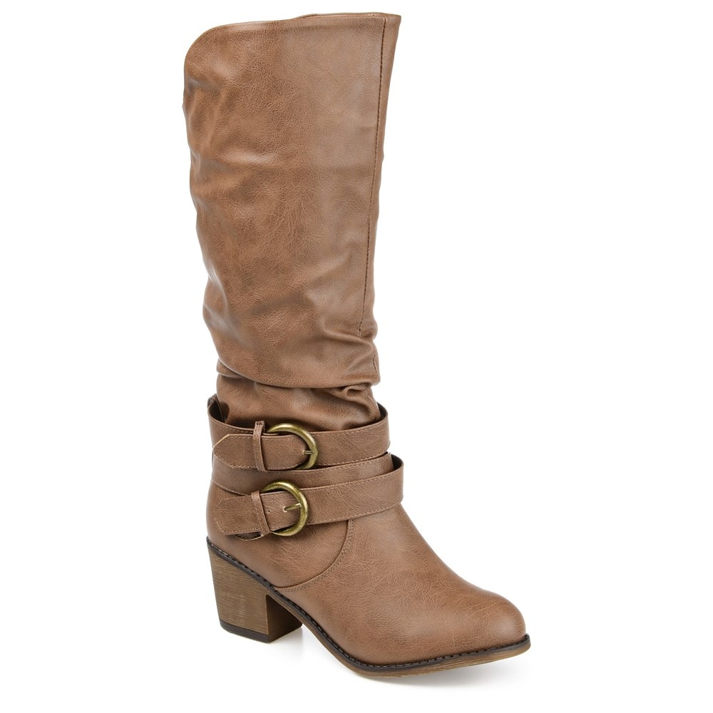 Journee Women s Late Block Heel Boot Famous Footwear