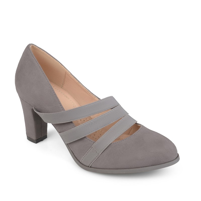 Journee Women's Loren Pump Shoes (Grey) - Size 7.0 M