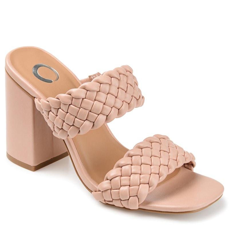 Journee Women's Melissa Block Heel Dress Sandals (Pink) - Size 8.0 M