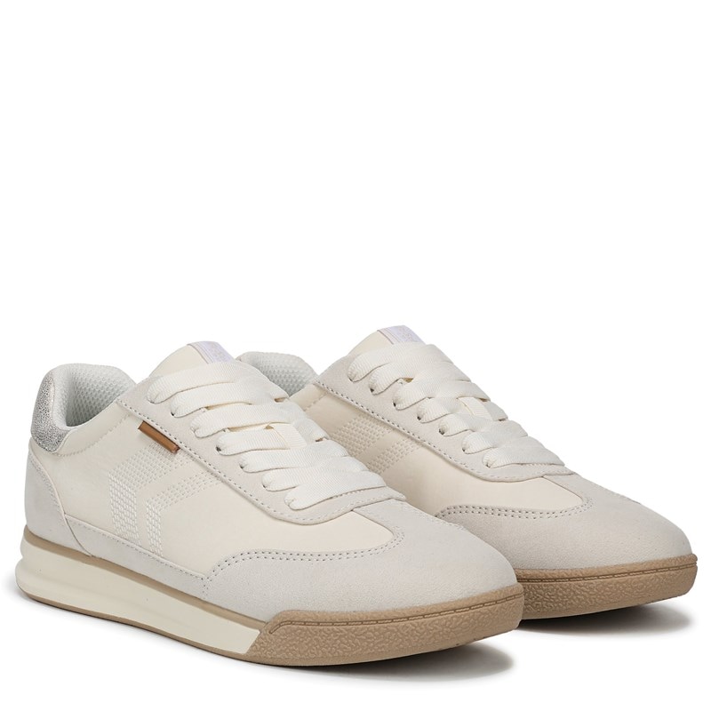 Dr. Scholl's Women's Throwback Retro Sneakers (White Cap Fabric) - Size 7.5 M