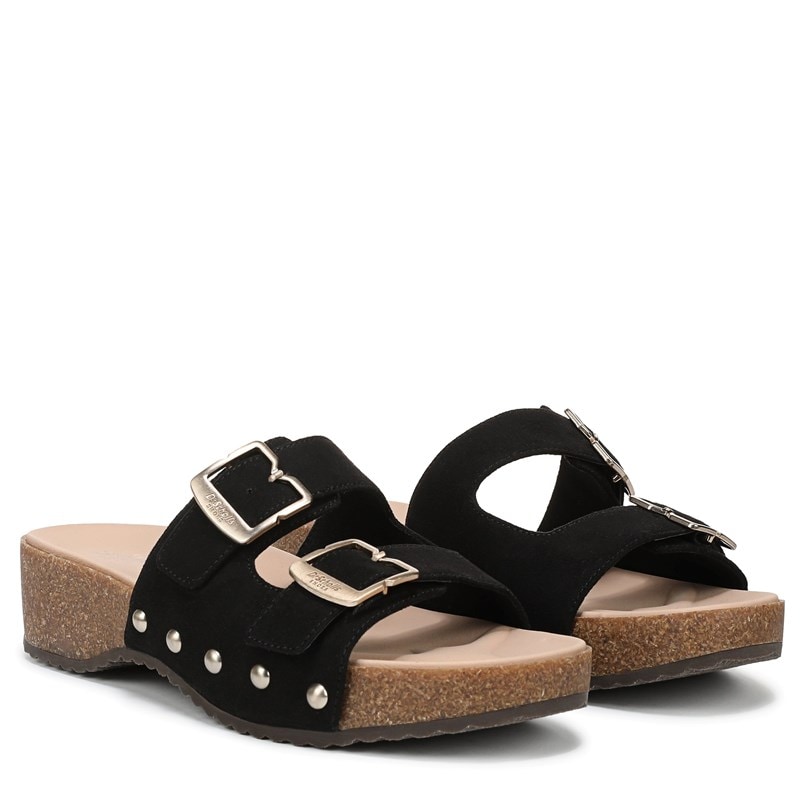 Dr. Scholl's Orig Collection Women's Original Win Flex Platform Sandals (Black Fabric) - Size 9.5 M