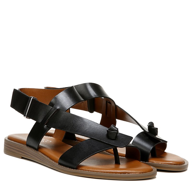 Franco Sarto Women's Glenni Sandals (Black Leather) - Size 9.0 M