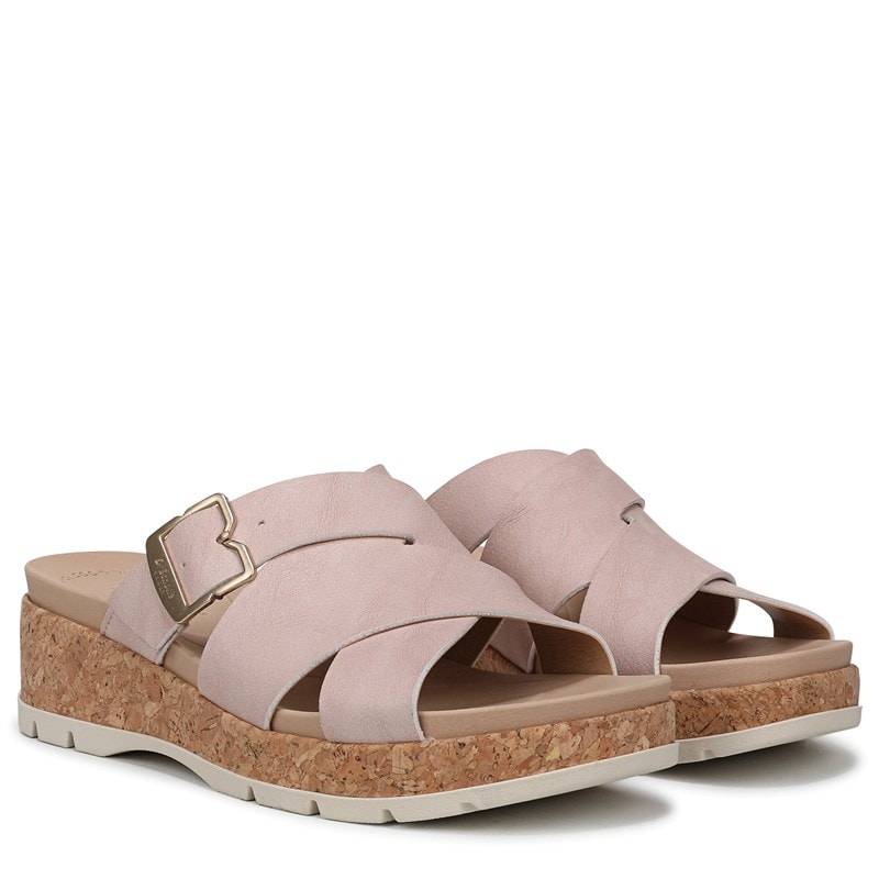 Dr. Scholl's Women's Free Day Platform Sandals (Rose Dust Pink Faux Leather) - Size 6.5 M