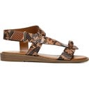 Brown Snake Print Faux Leather