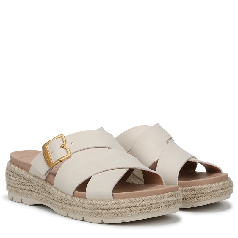 Dr. Scholl's Women's Free Day Platform Sandals (Beige Faux Leather) - Size 9.0 M