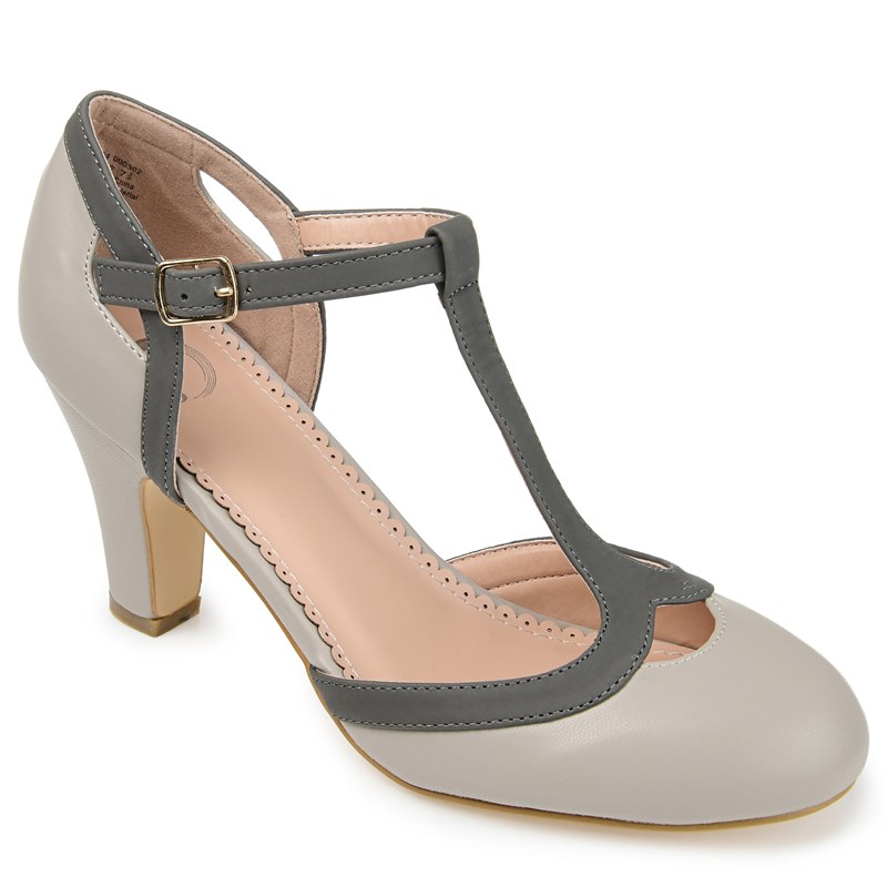Journee Women's Olina Pump Shoes (Grey) - Size 7.5 M