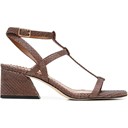 Brown Snake Print Leather