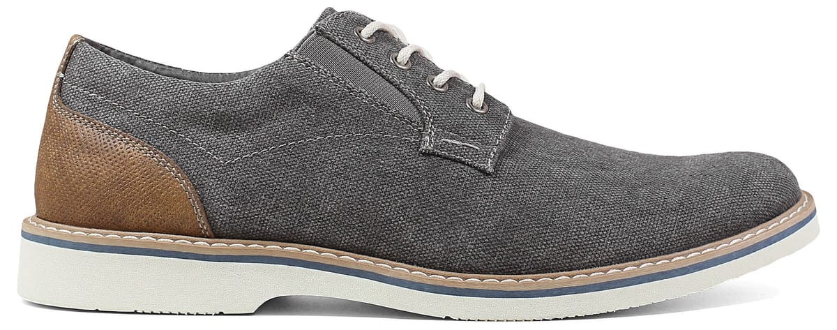 Wide Canvas Plain Toe Oxford 