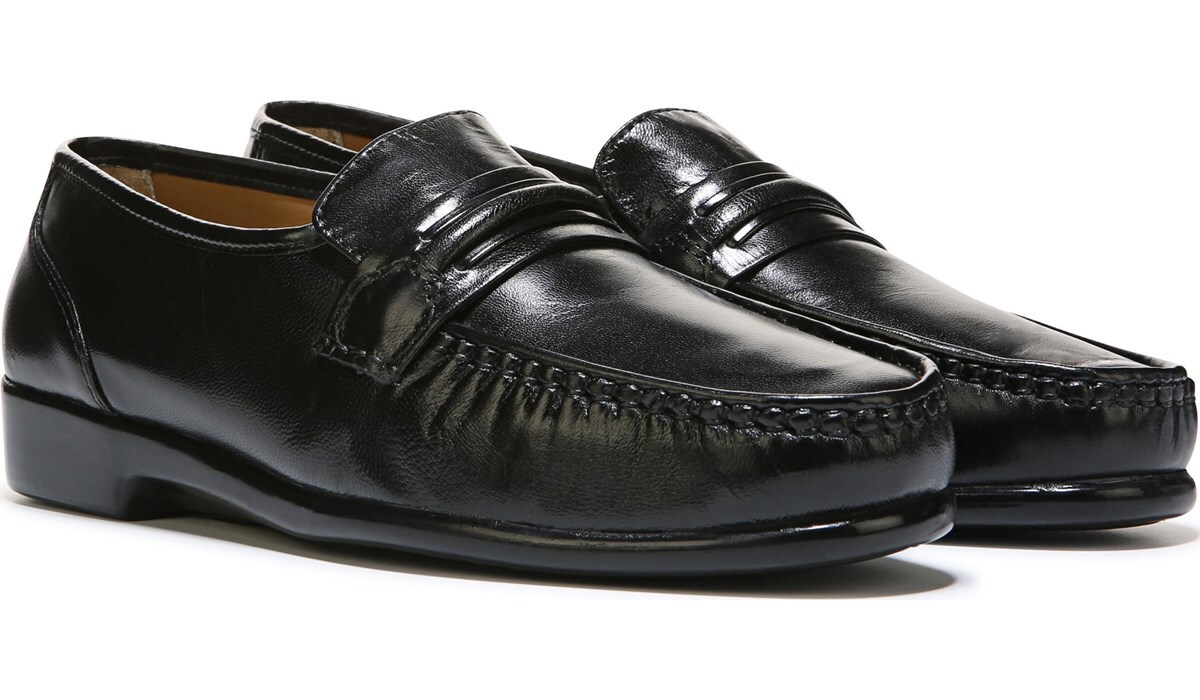 mens wide penny loafers