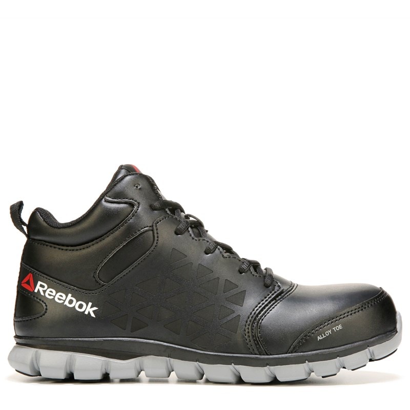 Reebok Work Men's Sublite Cushion Alloy Toe Work Boots (Black Leather) - Size 10.0 W