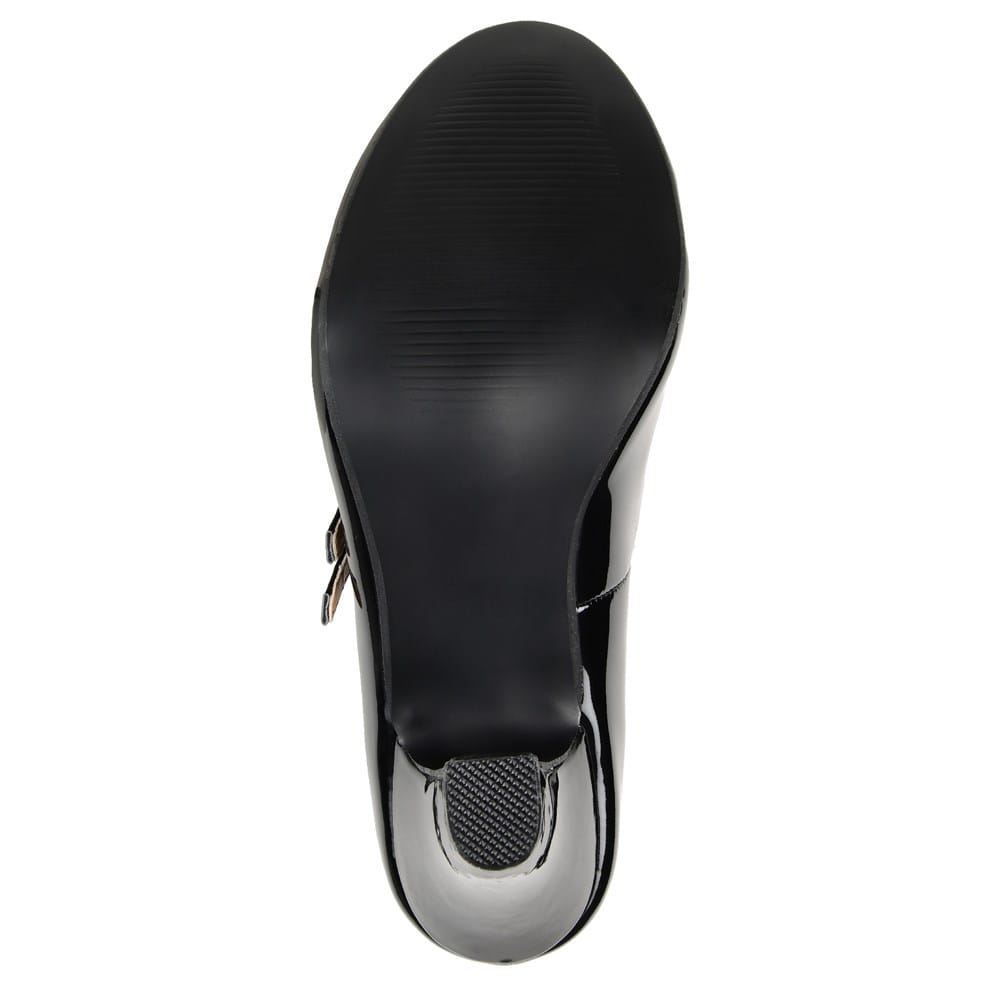 Journee Collection Women's Windy Double Strap Mary Jane Pumps Patentblack 65 354141