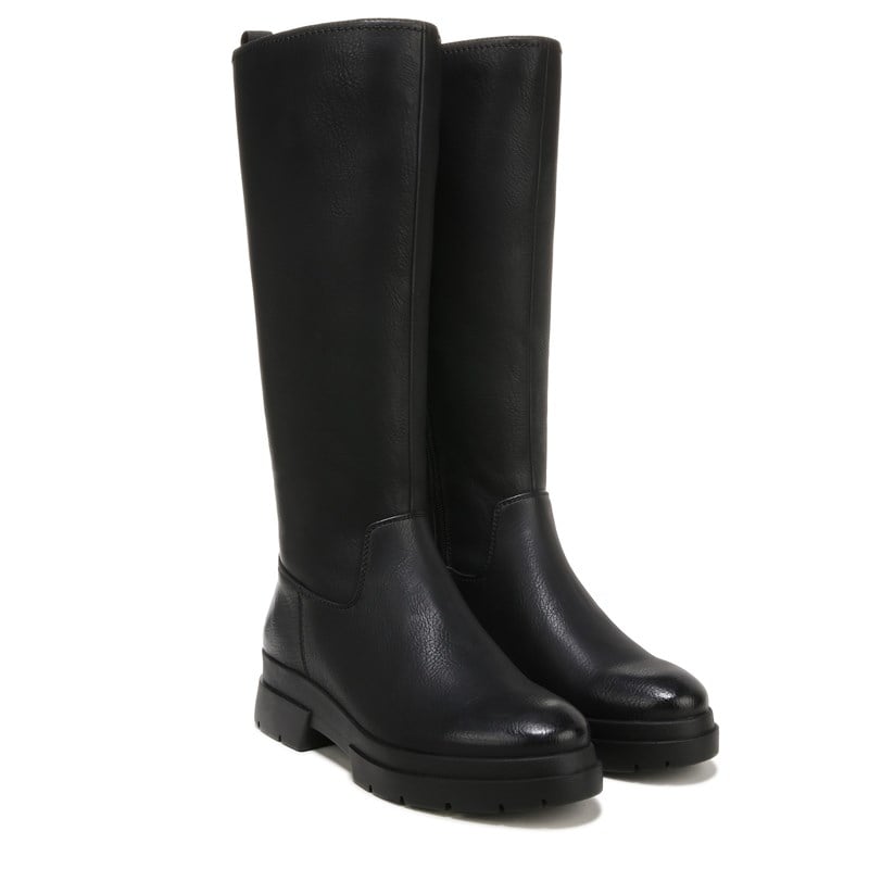 Soul Naturalizer Women's Orchid Medium/Wide Lug Knee High Boots (Black Synthetic) - Size 5.5 M