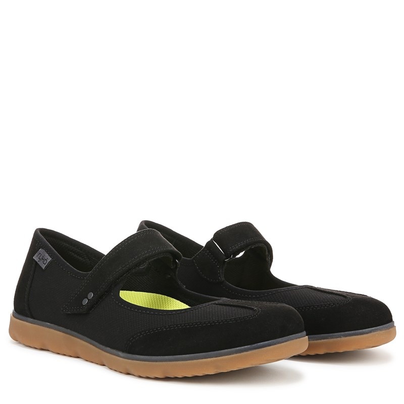 Ryka Women's Effortless Mary Jane Shoes (Black Microfiber Fabric) - Size 9.0 M