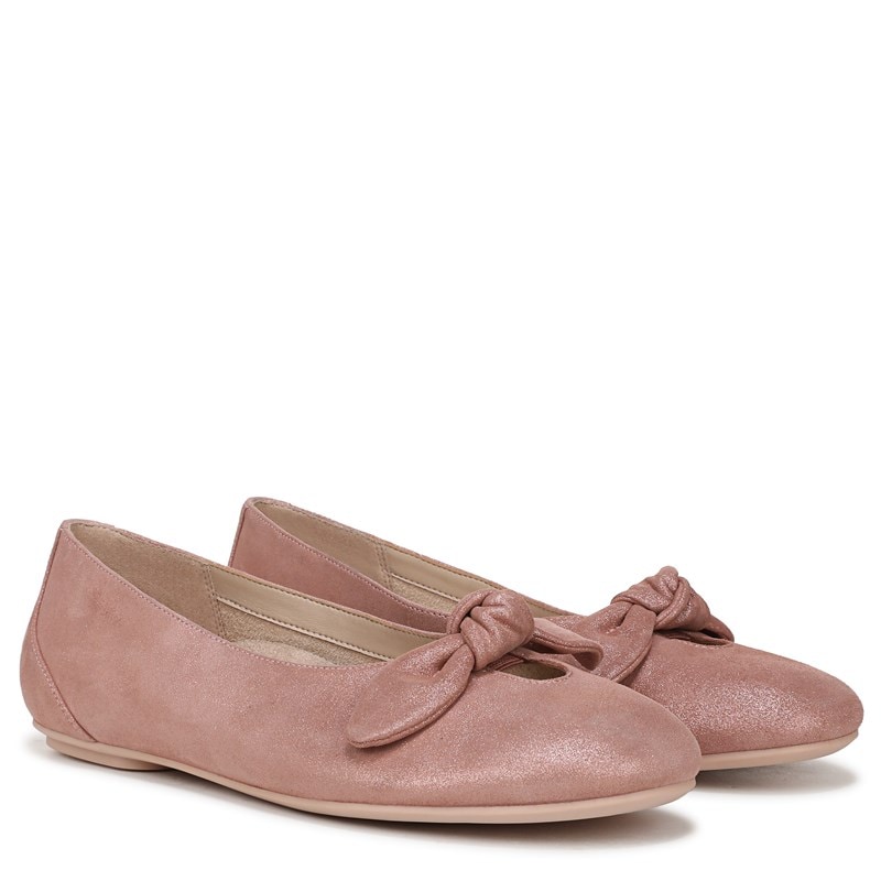 Vionic Women's Tilly Ballet Flat Shoes (Cinder Roose Silver Leather) - Size 6.5 M