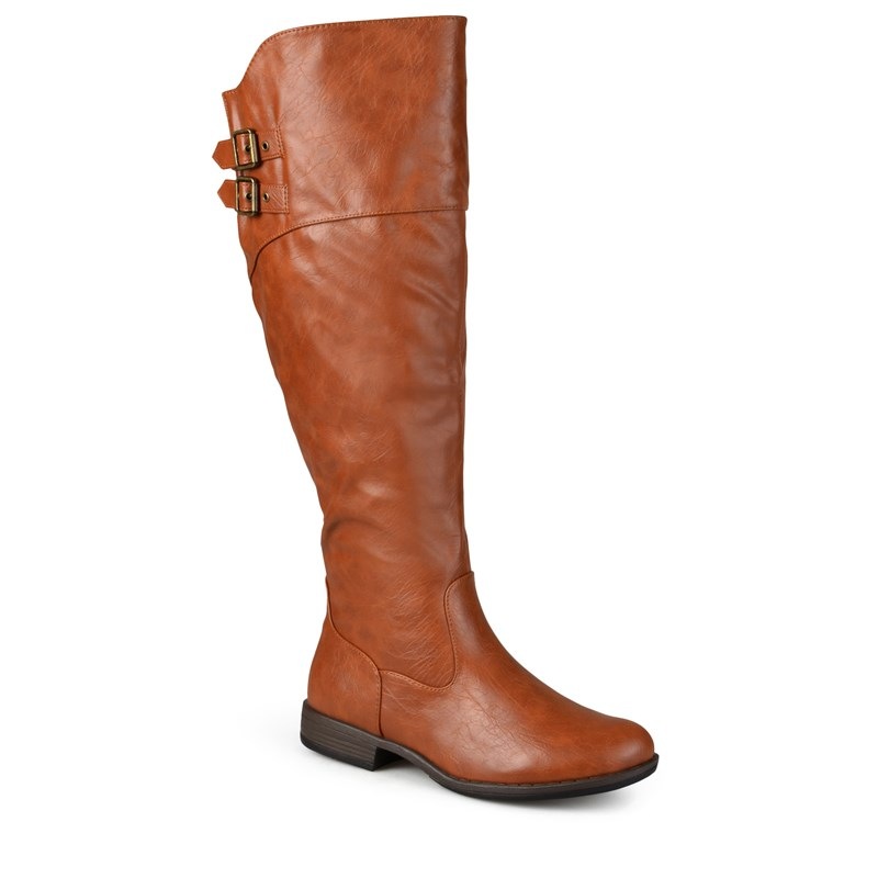 Journee Collection Women's Tori X-Wide Calf Tall Riding Boots (Chestnut) - Size 8.0 M