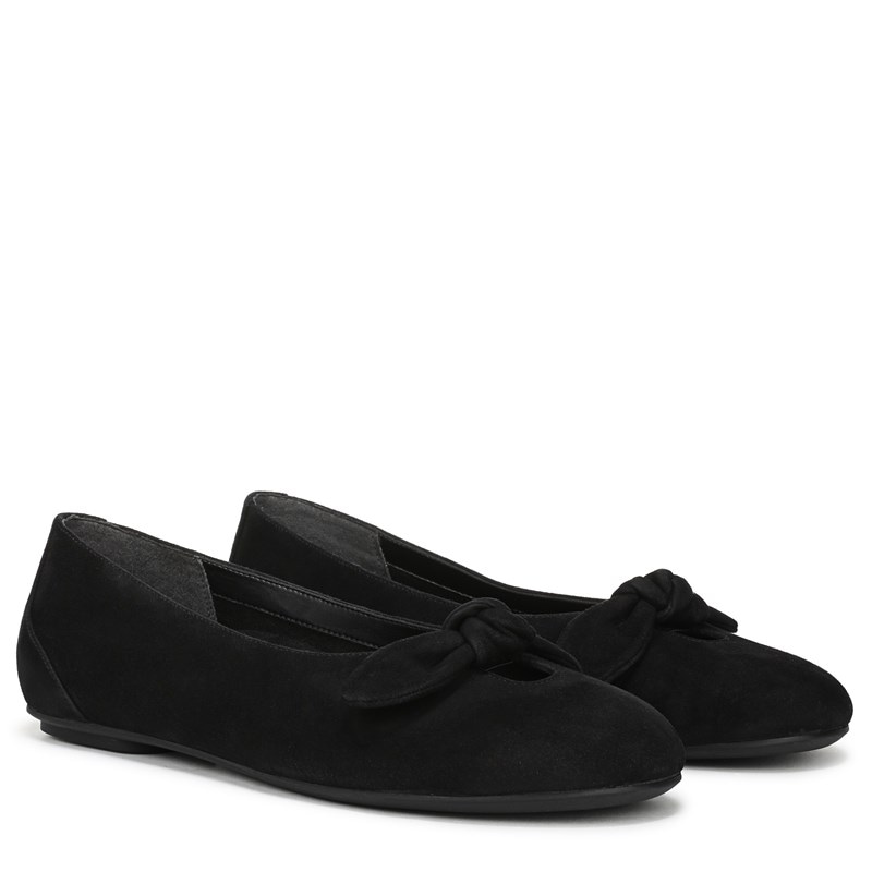Vionic Women's Tilly Ballet Flat Shoes (Black Leather) - Size 6.5 M
