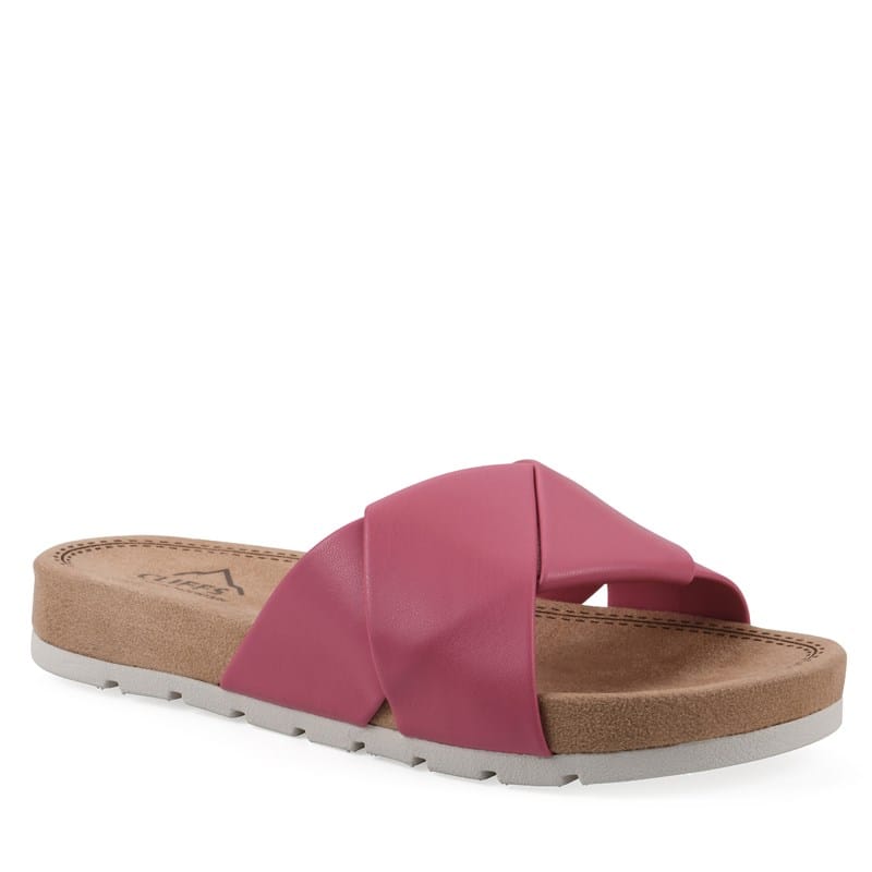 UPC 199002067958 product image for Cliffs by White Mountain Women's Tincie Slide Sandals (Hot Pink Smooth) - Size 9 | upcitemdb.com