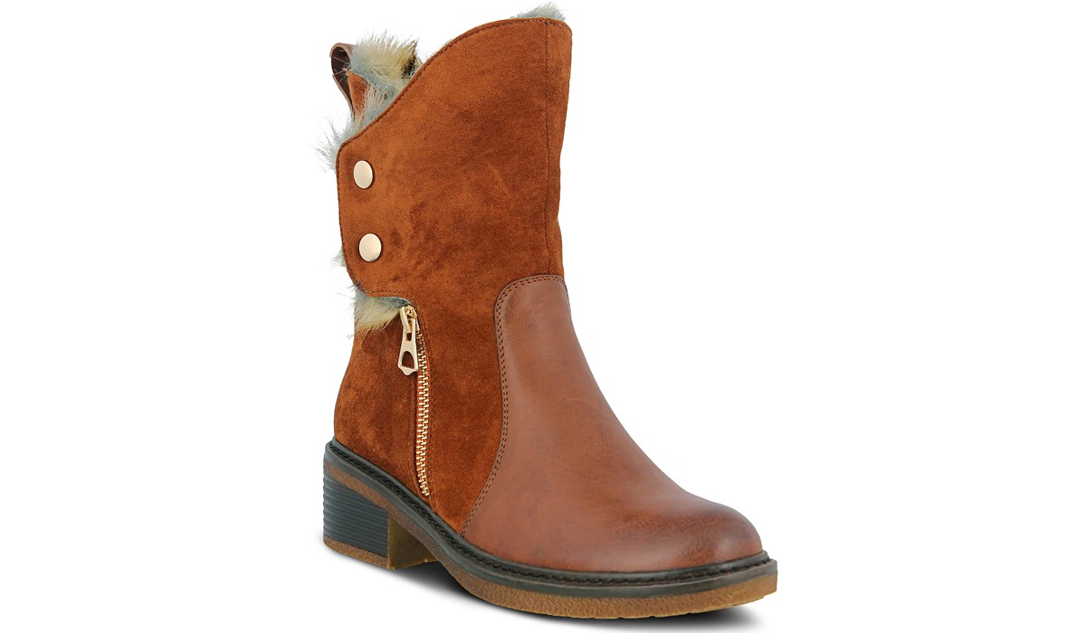 siggy stretch leather booties