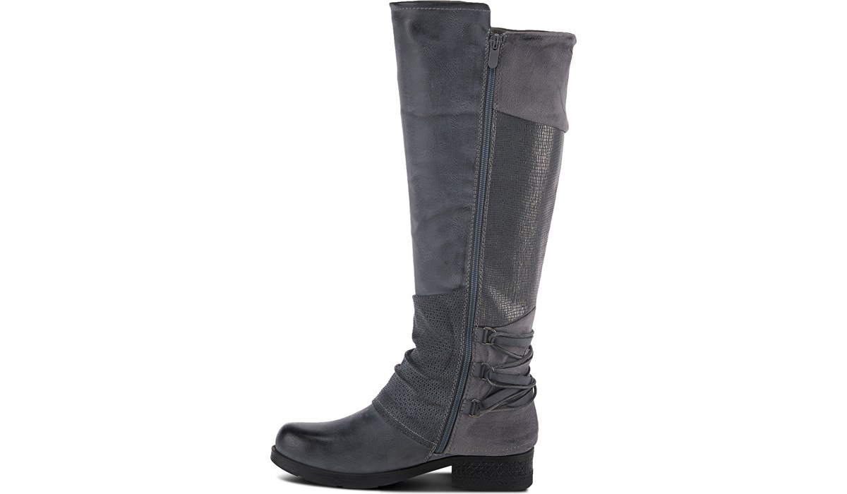 tall gray riding boots